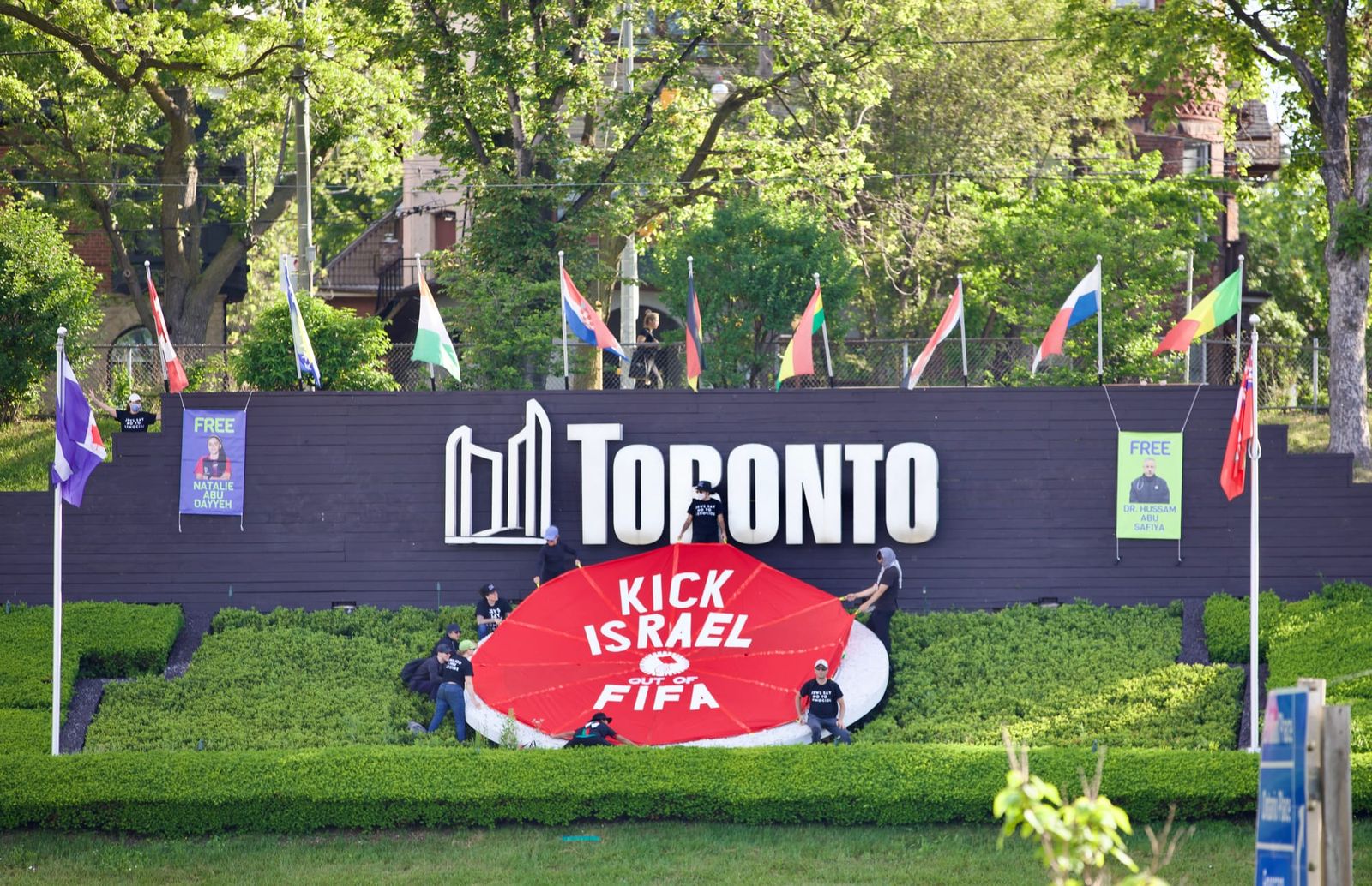 ‘Kick Israel Out Of FIFA,’ Toronto Activists Demand During Protest