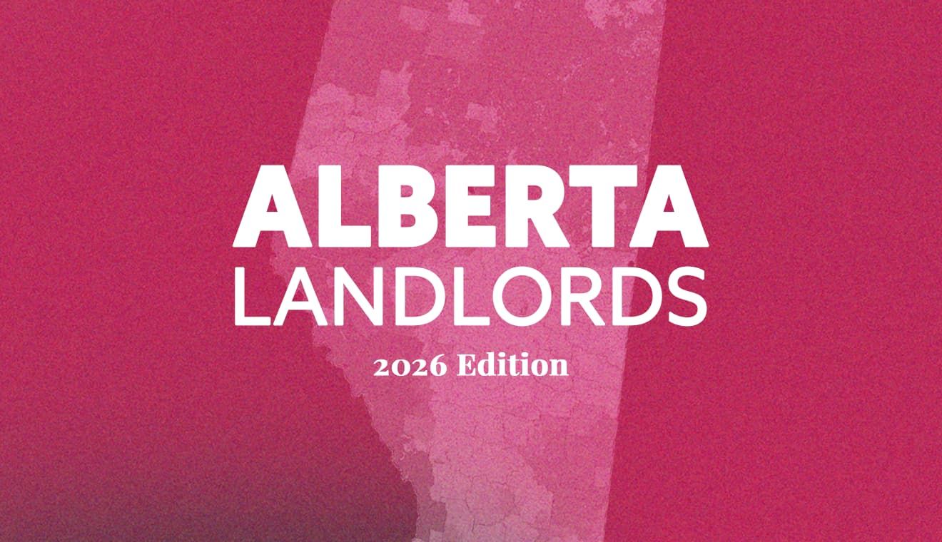 "Alberta Landlords 2026 Edition" on a map of the province