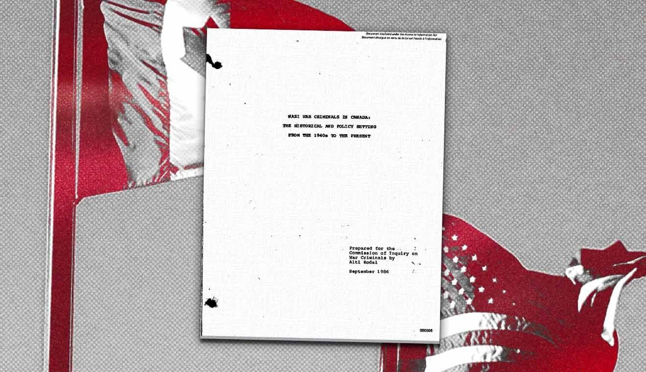 Graphic showing front cover of Rodal Report and Canada and USA flags in the background.