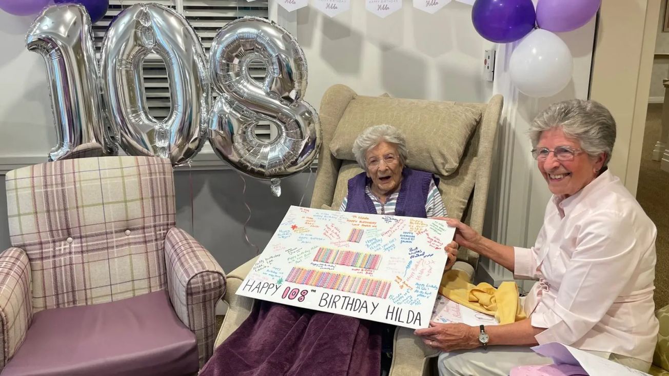 Happy birthday Hilda! Hale Barns resident enjoys party as she turns 108