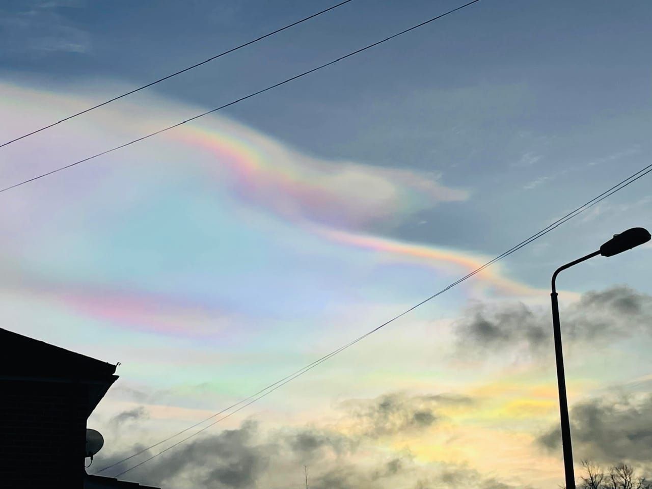 Rare ‘rainbow clouds’ spotted over Altrincham