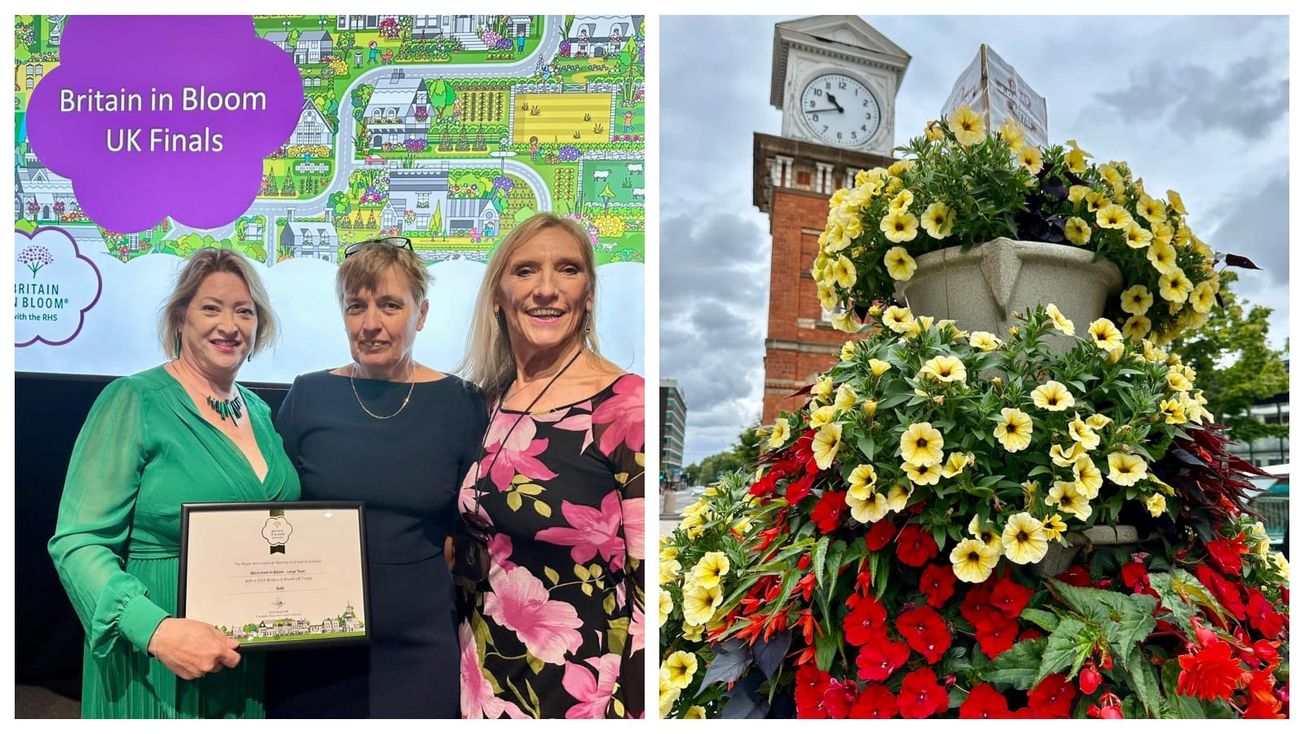 Altrincham win Gold in Large Town category at the RHS Britain in Bloom awards