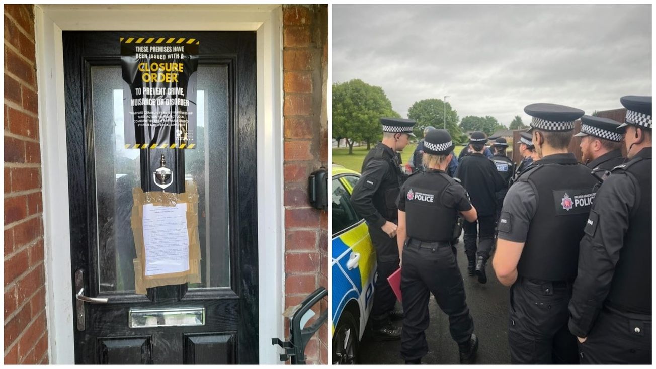 Four arrested as Timperley house hit with closure order