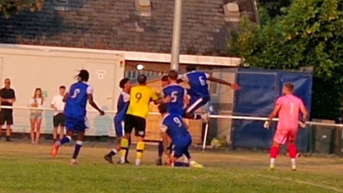 'Cantona-style' kung fu kick sparks chaos as Altrincham FC match is abandoned