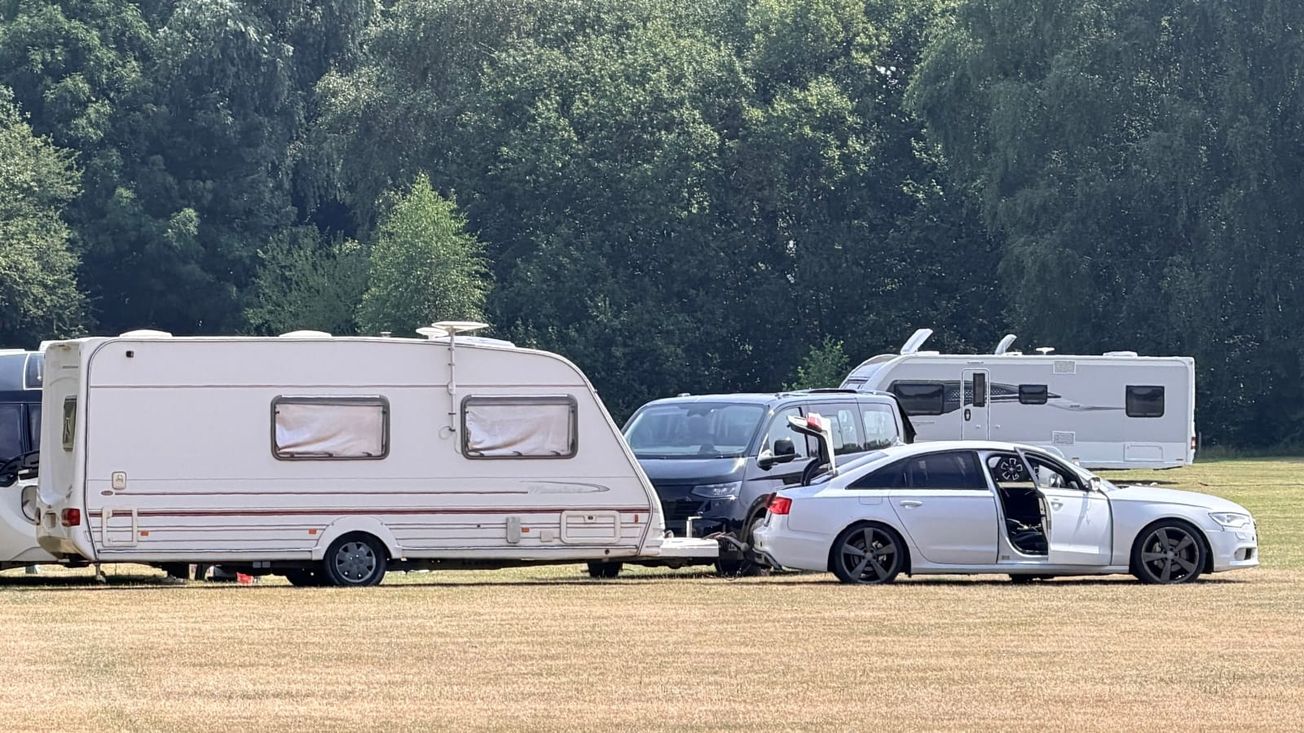 Travellers' encampment threatens Broadheath Central FC presentation day