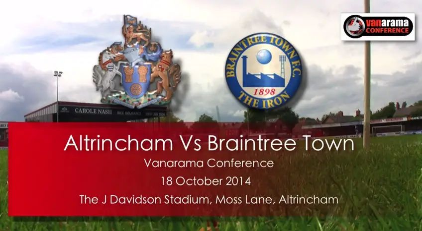 Watch highlights of Altrincham’s 1-0 win over Braintree Town