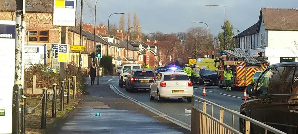 Three children escape two-car crash in Broadheath