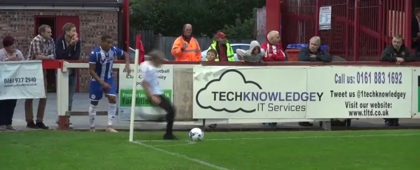 Watch as young fan runs on to pitch and takes corner during Altrincham’s pre-season friendly