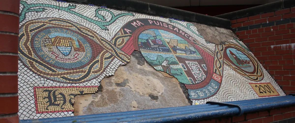 Hale’s millennium mosaic to be knocked down after becoming a “public urinal”