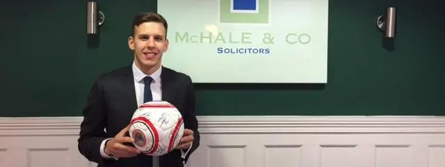 Ex-footballer who broke leg 10 minutes into debut joins Altrincham solicitors