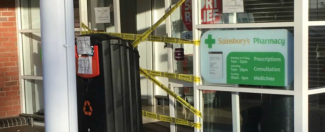 Kiosk ransacked during 3am break-in at Altrincham branch of Sainsbury’s