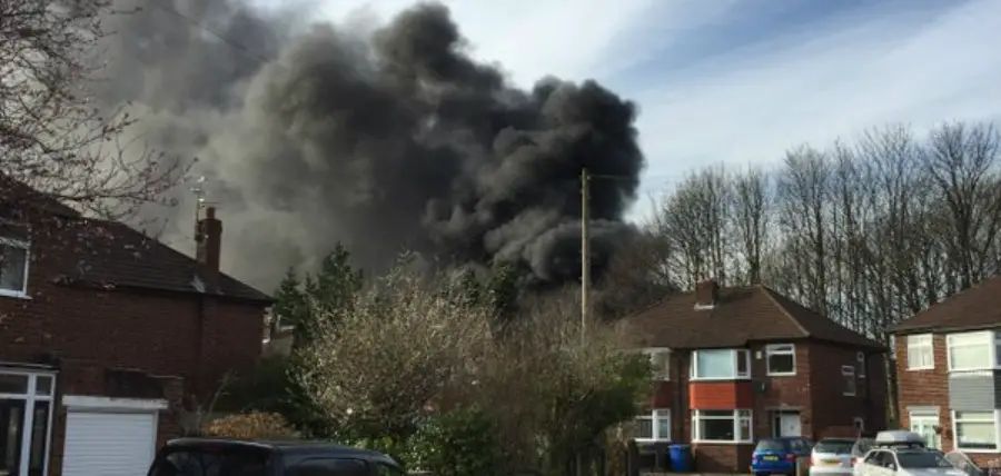 Fire crews tackle blaze at Timperley tyre yard