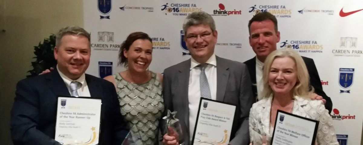 Timperley Villa take home Respect and Fair Play prize at Cheshire FA awards