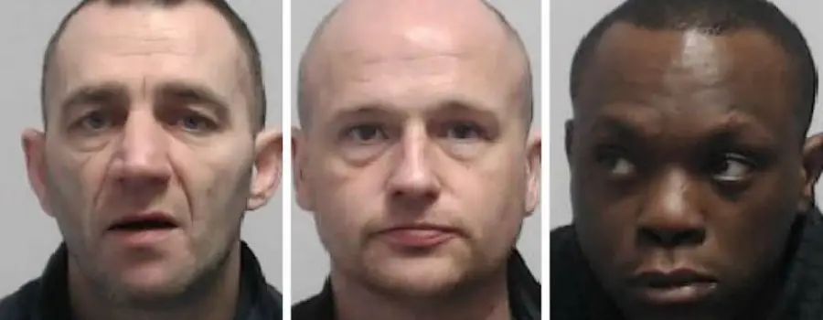 Trio caught red-handed during armed robbery on Altrincham shop jailed for total of 34 years