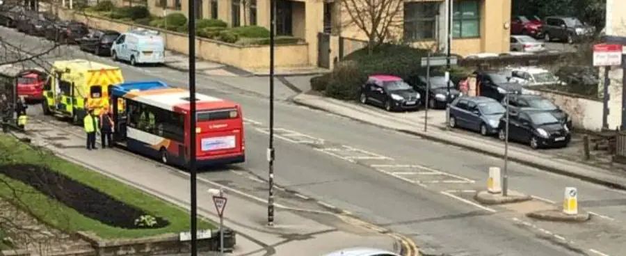 Minor injuries reported after bus collides with car in Altrincham town centre