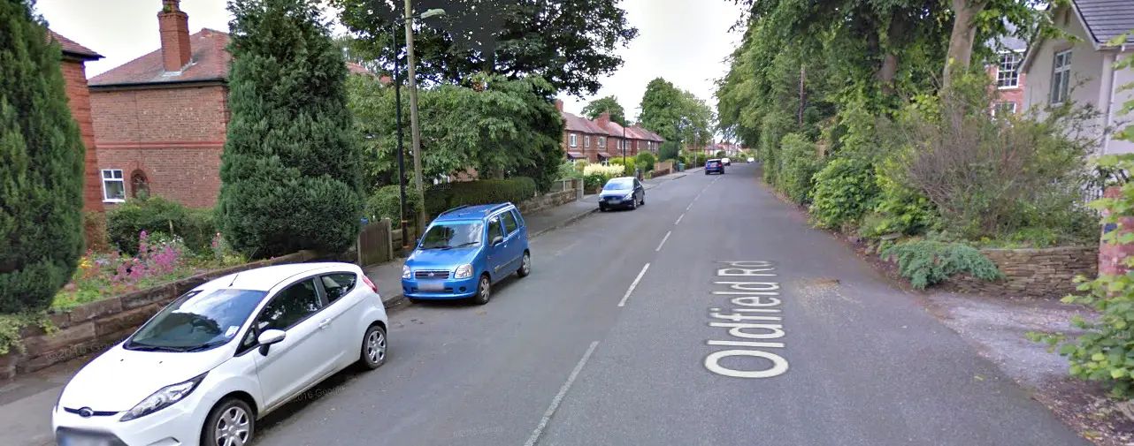 Police helicopter scrambled after men fail to stop after Altrincham road collision