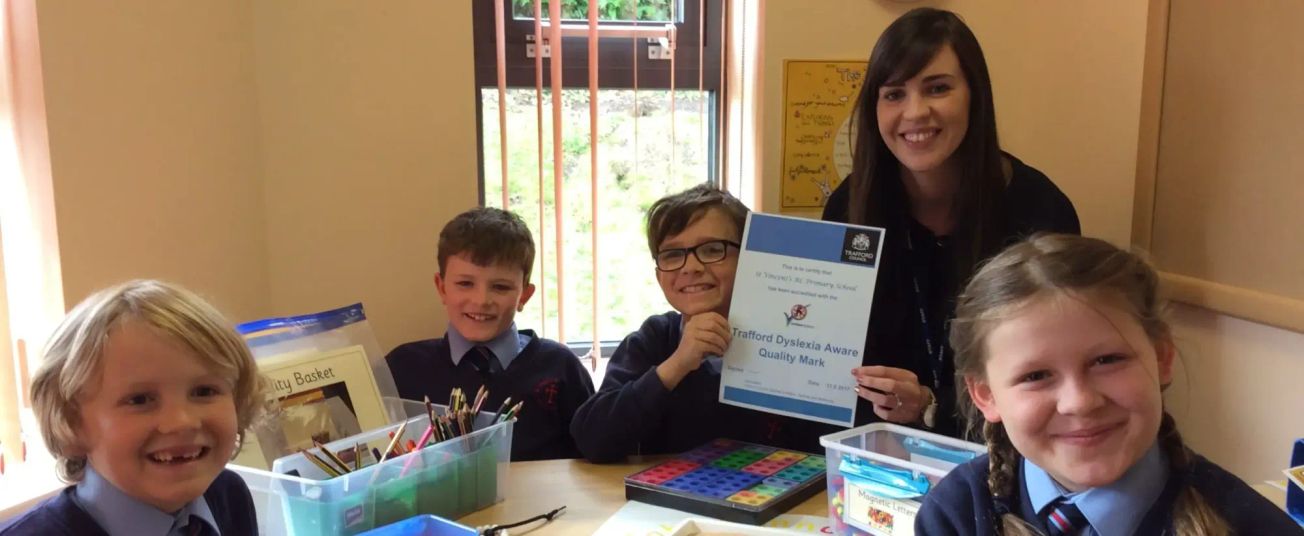 St Vincent’s Primary School recognised for becoming more dyslexia-friendly