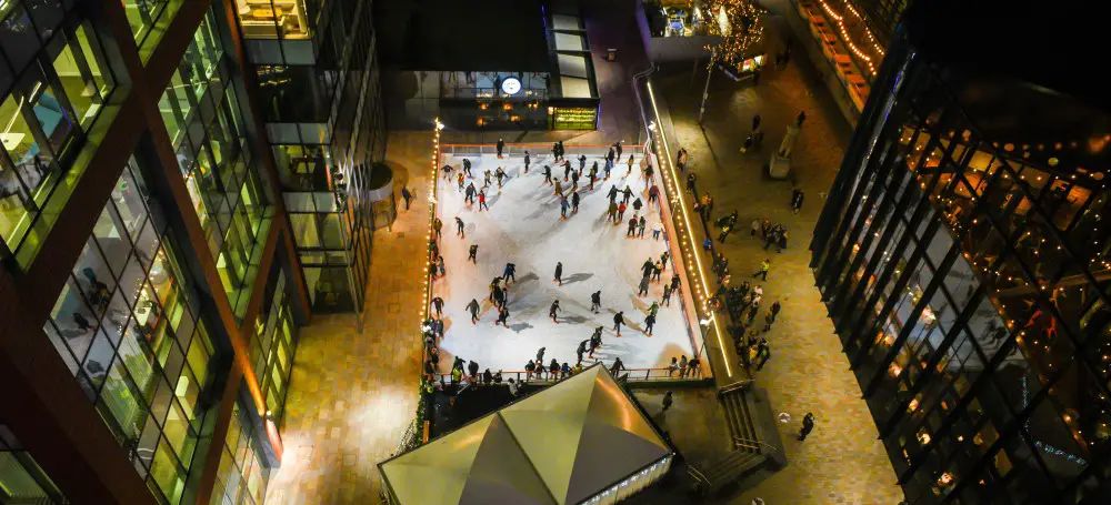 Get your skates on to First Street, the new home of the Manchester Ice Rink