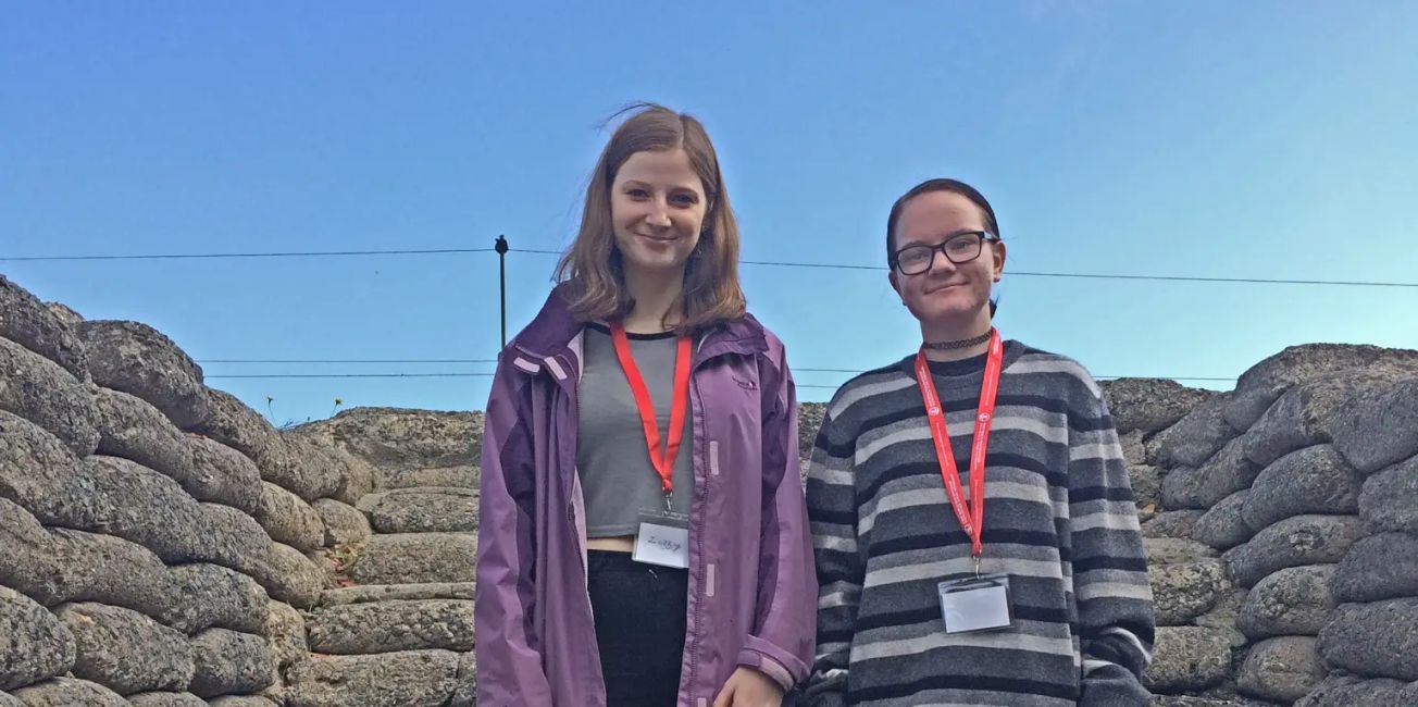 Loreto Grammar pupils take “harrowing” trip to the trenches to mark Armistice Centenary