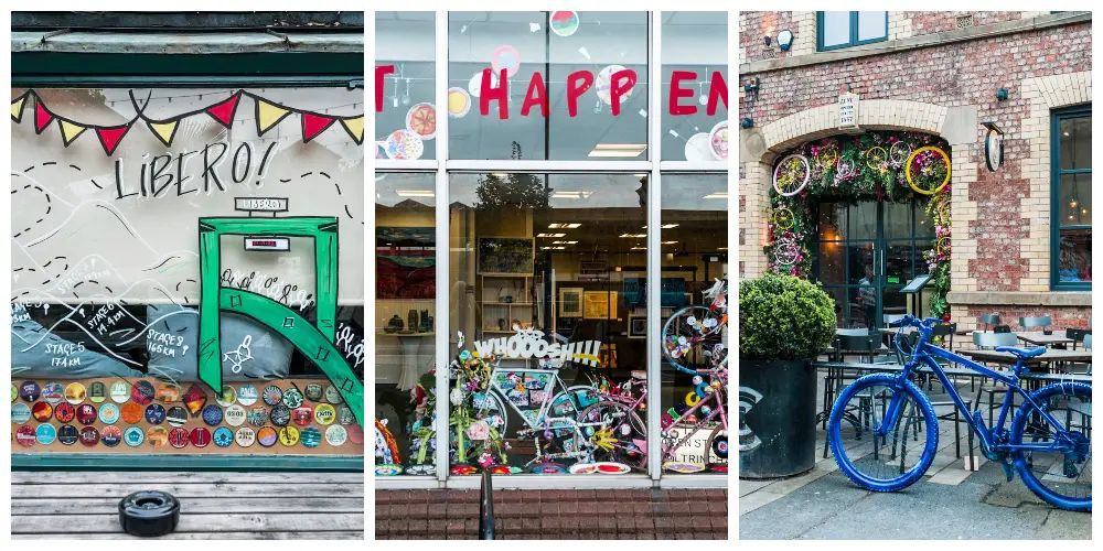 Altrincham Open Studios triumphs as almost 30 businesses enter Bike Themed Window Competition to mark Tour of Britain’s arrival