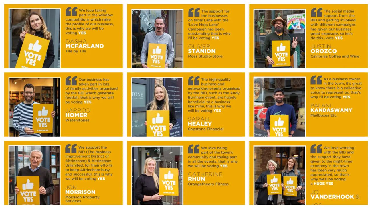 Altrincham Business Improvement District to present Reballot Business Plan for 2021–2026