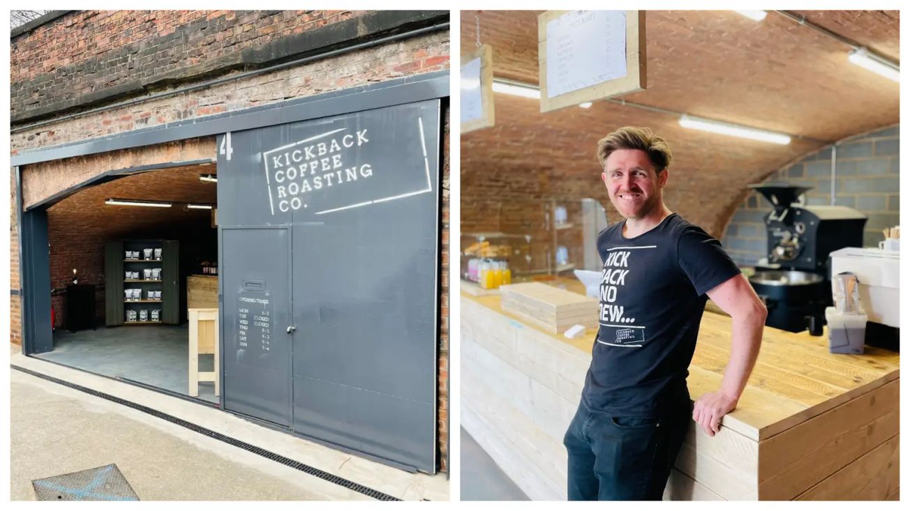 Former professional rugby player opens Kickback Coffee shop and roastery next to canal in Altrincham