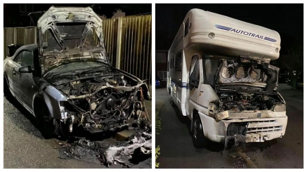 Investigation underway after car and motorhome torched in Timperley arson attack