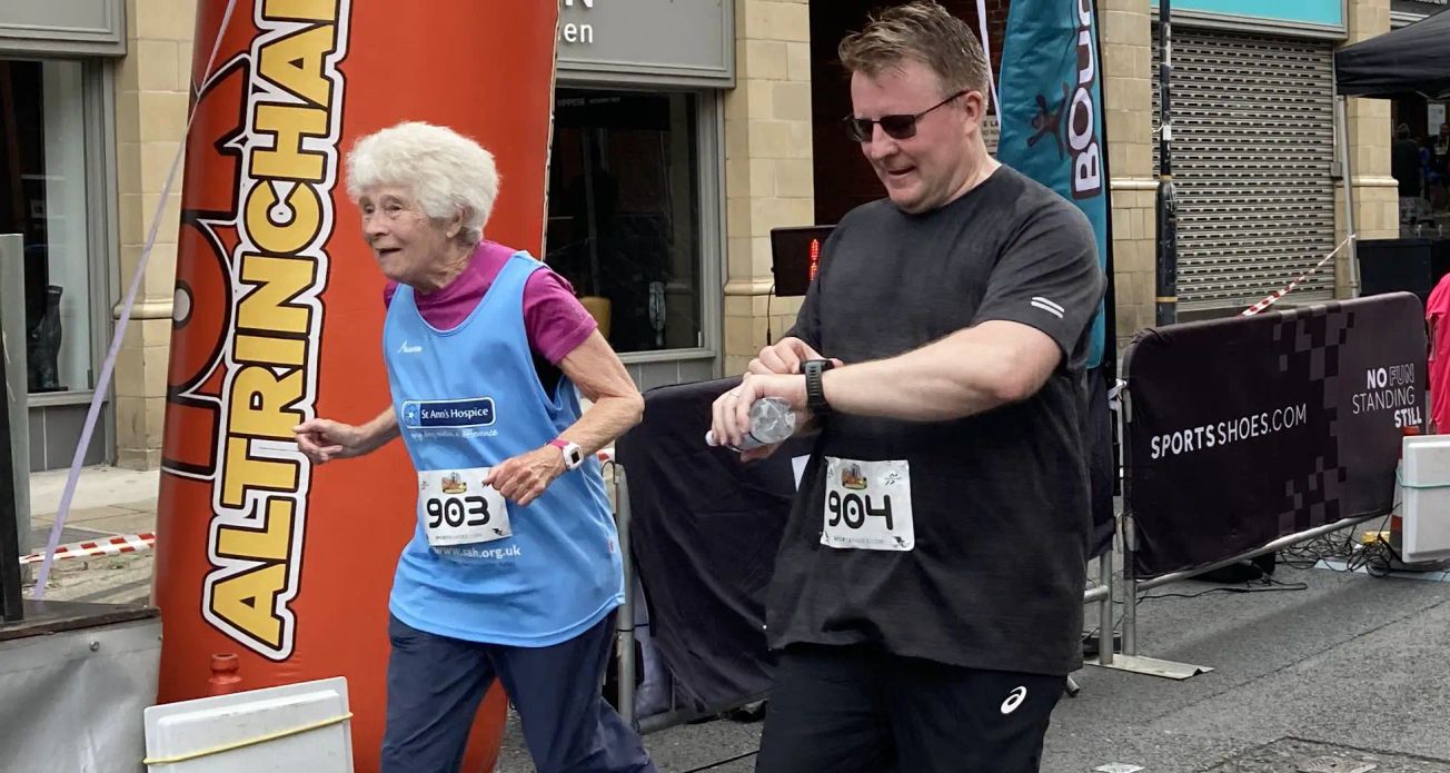 Grandmother, 84, records PB in Altrincham 10K – after only taking up running aged 77