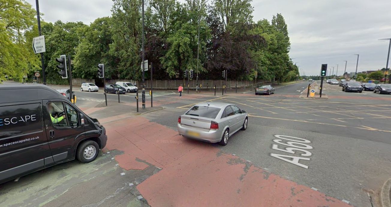 Three taken to hospital after three-car crash in Timperley