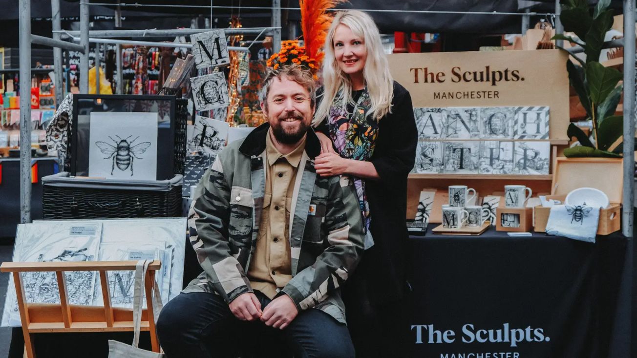 Illustrating the stories of Manchester: Meet the team behind Altrincham Market stall The Sculpts