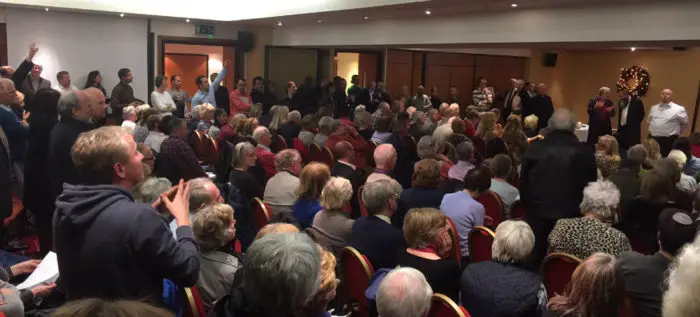 The public meeting held in Hale Barns in November 2014