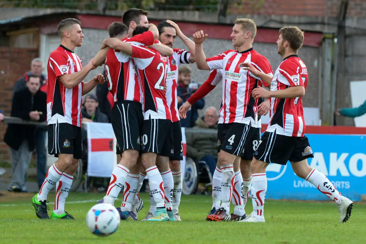 Alty celebrate Damien Reeves' winning goal
