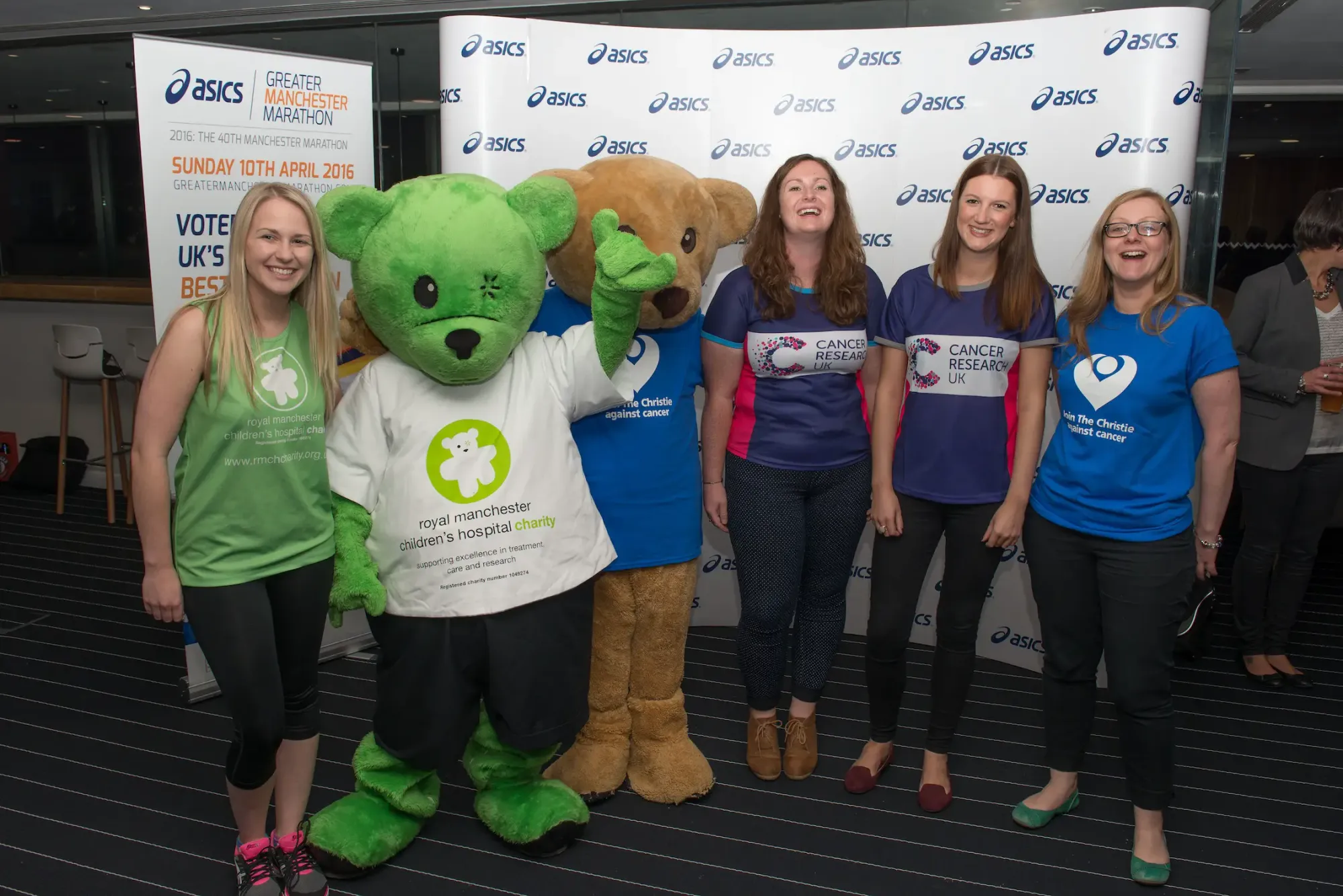 Representatives from the official charities for the 2016 race