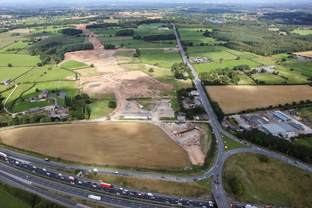 Another aerial shot of the work