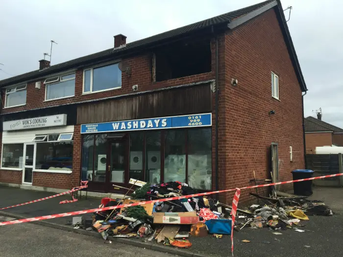 The gutted first-floor flat on Woodhouse Lane East