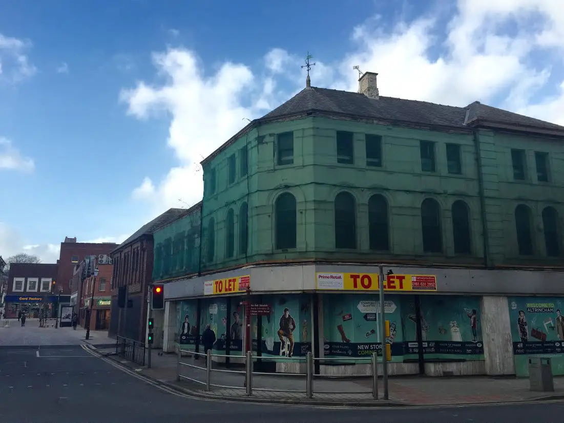 The former McDonald's building is now condemned