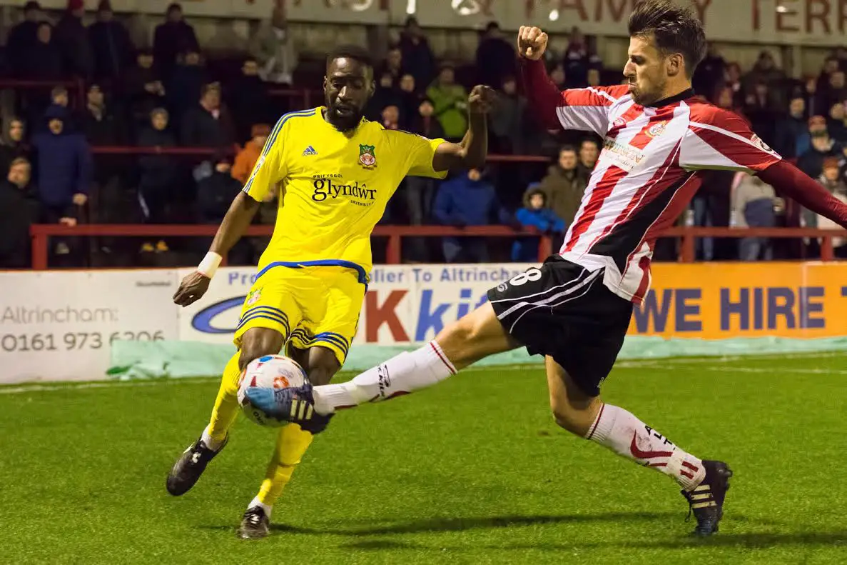Simon Richman closes down the Wrexham defence