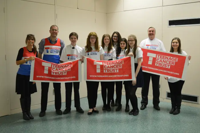 Staff and pupils who will be taking part in the sponsored walk