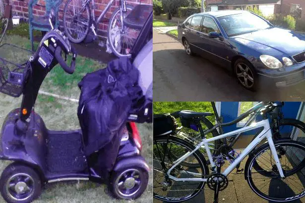 Some of the stolen property recovered by police