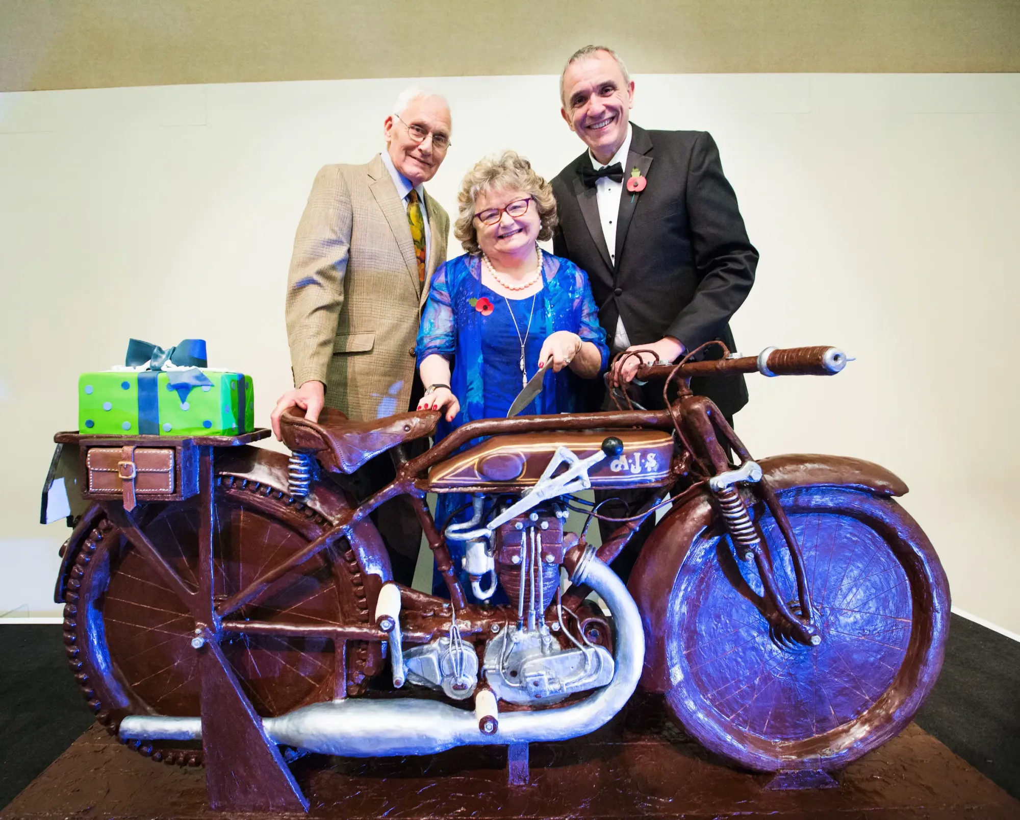 David Newman with Carole Nash and first policy-holder Ivan Rhodes during the company's 30th anniversary in November