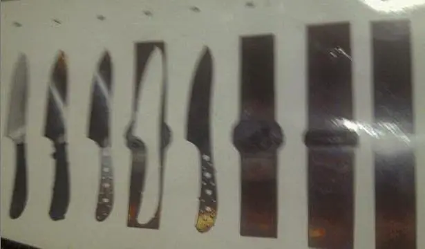 Some of the weapons recovered by police