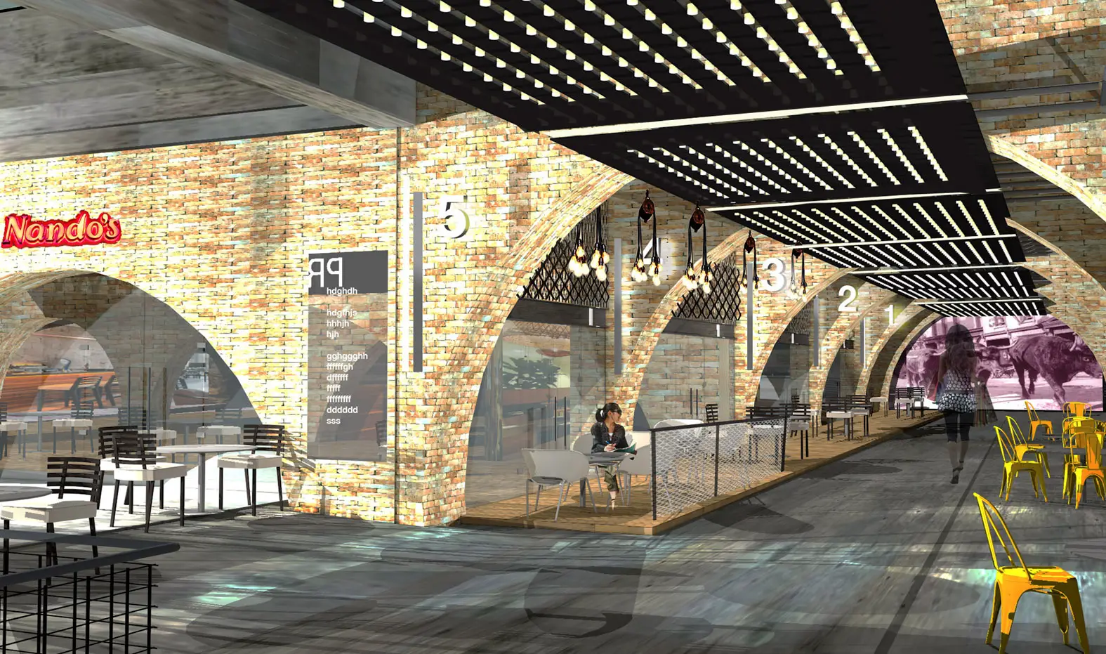 An artist's impression of the vast interior of the proposed Altrincham Nando's