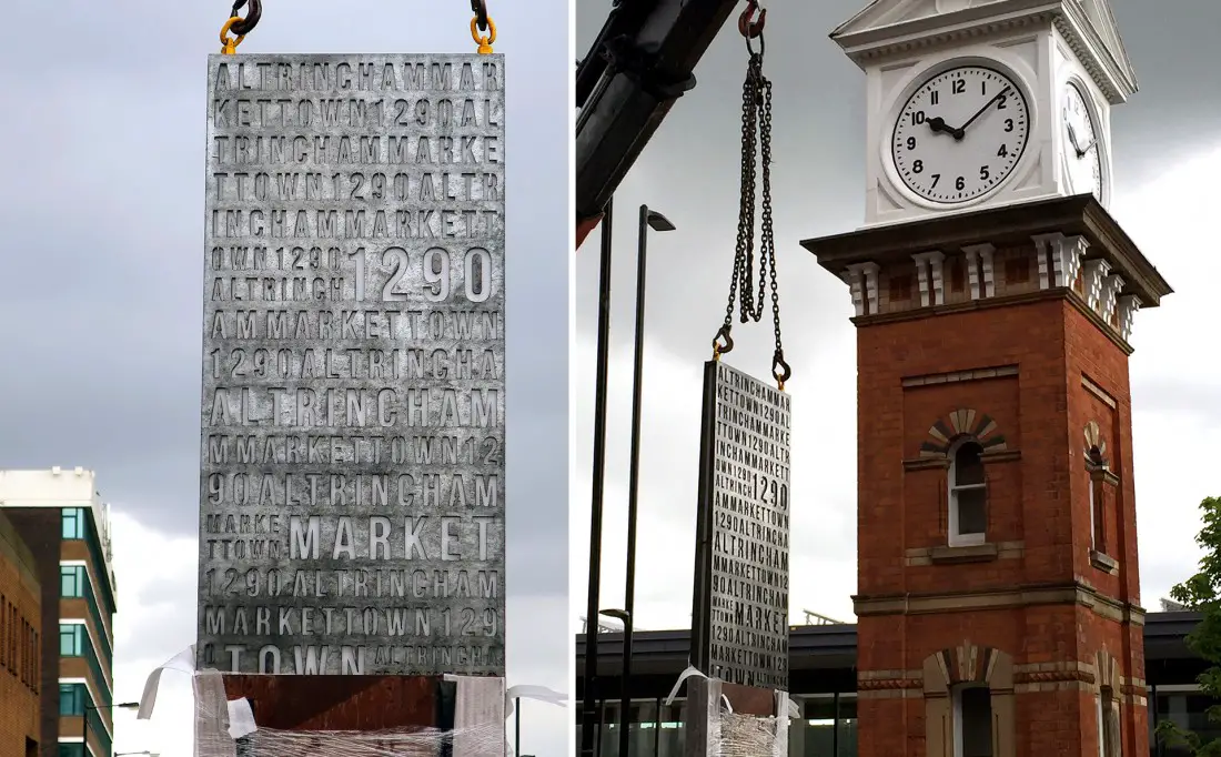 The totem is intended to complement the clock tower