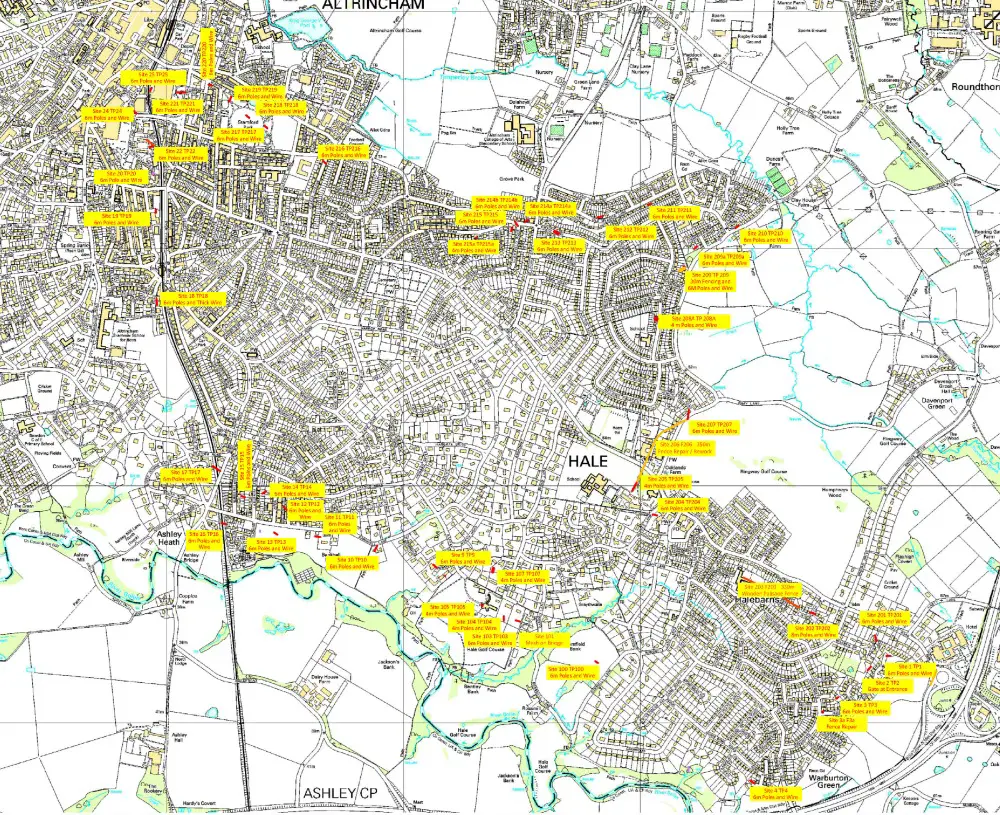 A map showing the proposed boundary