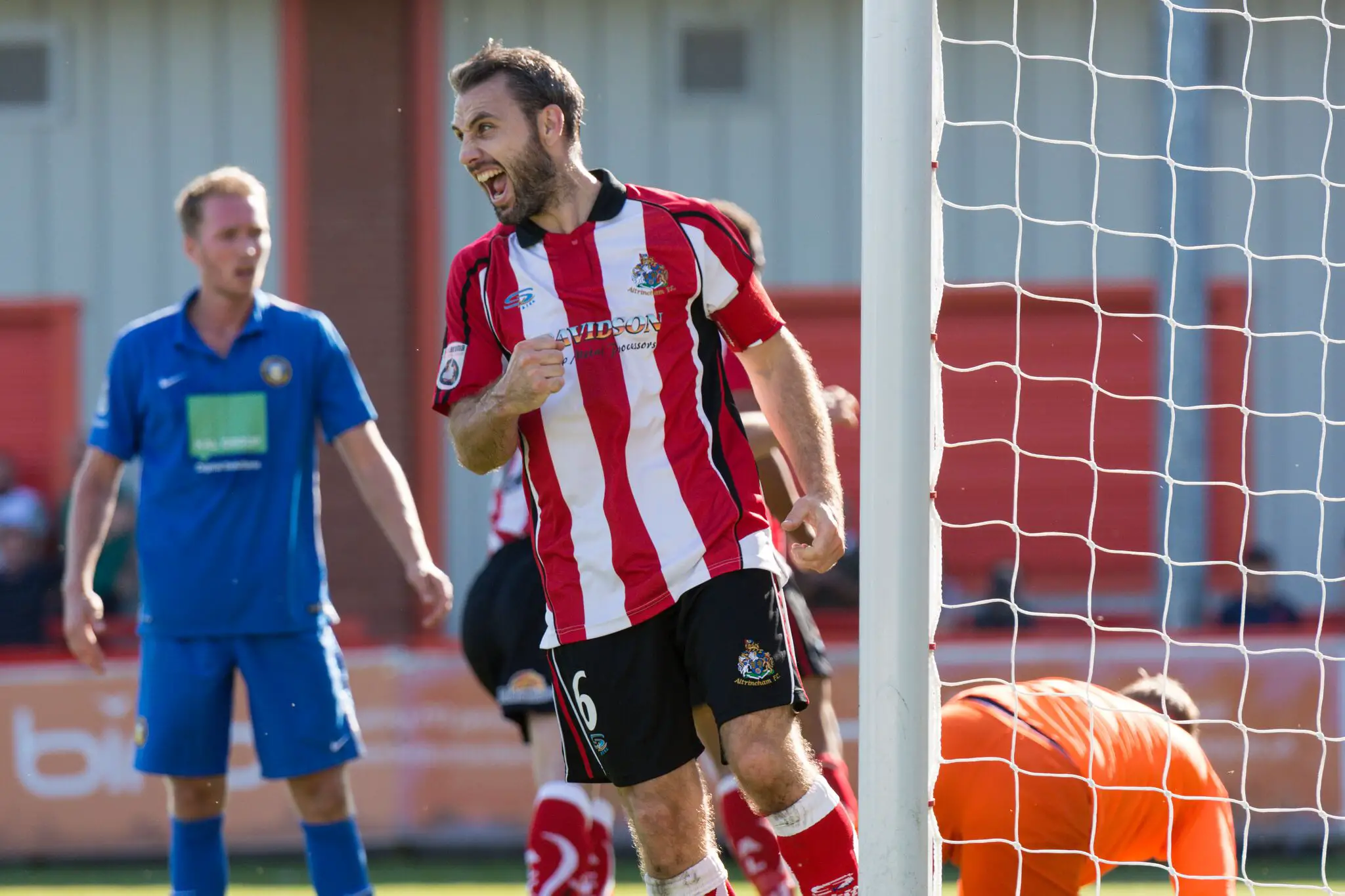 Alan Goodall in action against Gainsborough Trinity