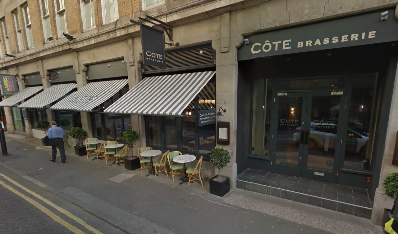 Côte Brasserie on St Mary's Street in Manchester