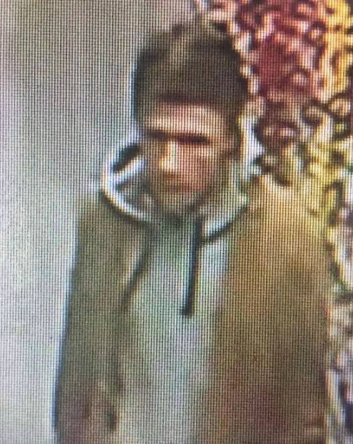 A CCTV image of the man police want to question 