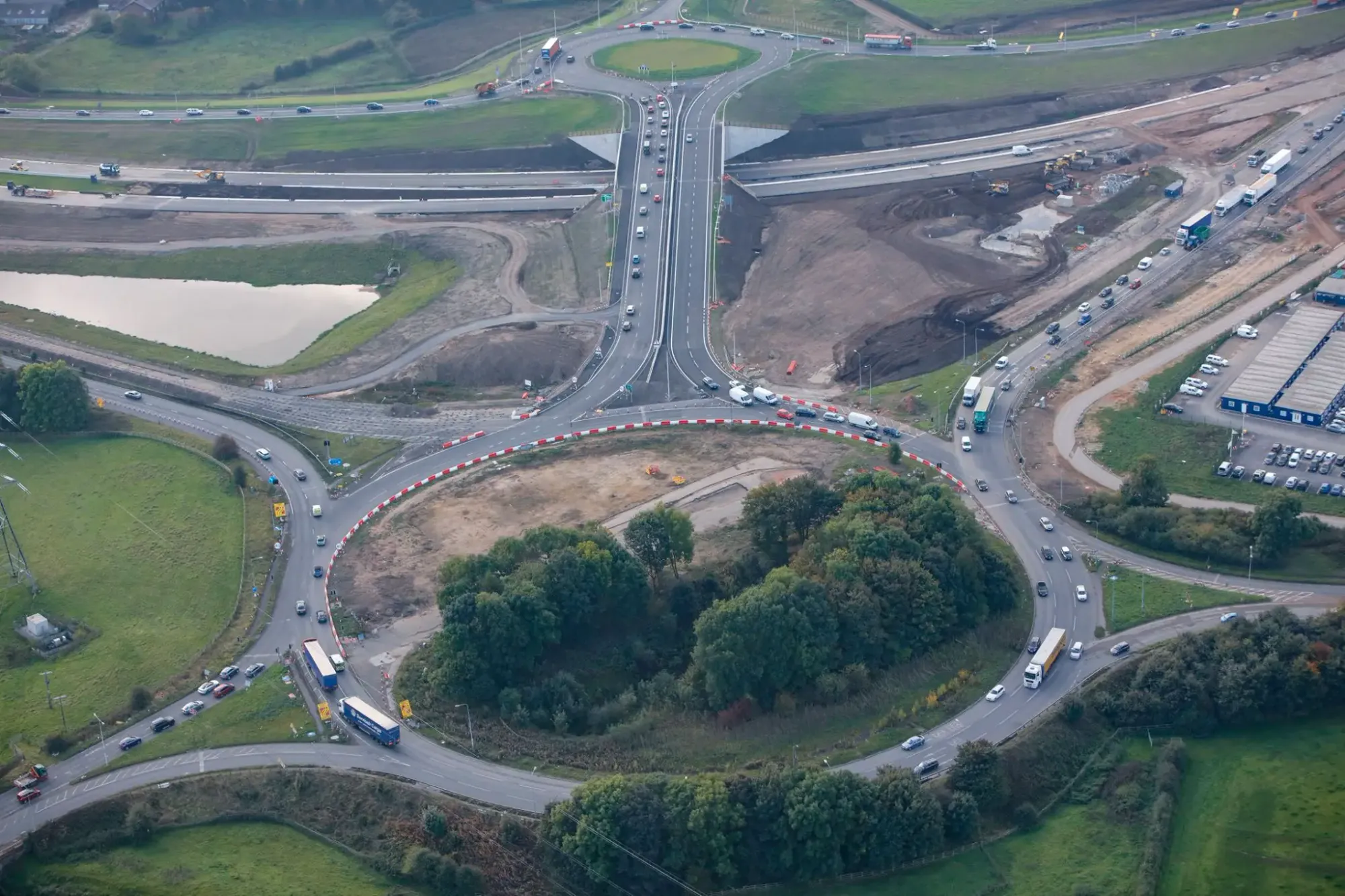 The remodelled Bowdon roundabout