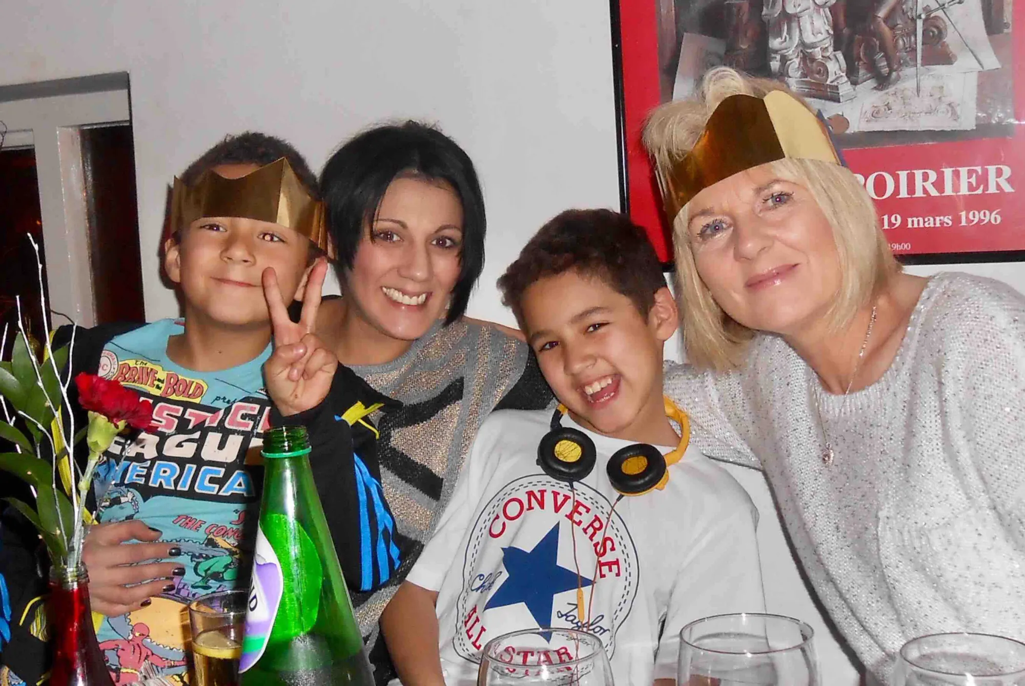 Catherine (right) with family in happier times