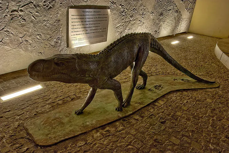 Chirotherium footprints are prominent in the sandstone quarries of Lymm and can be dated back 234 million years